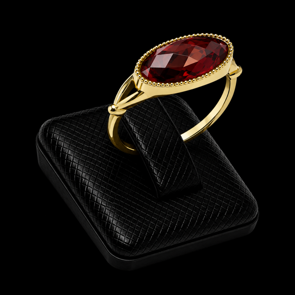 Bague Argent 925 Grenat Ovale