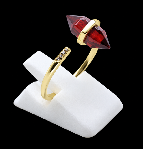 Bague Argent 925 Grenat Pointe