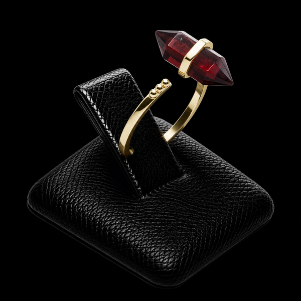Bague Argent 925 Grenat Pointe