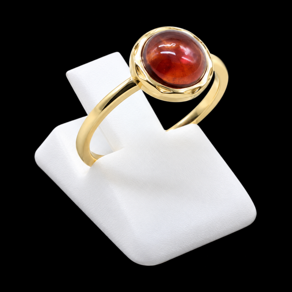Bague Argent 925 Grenat Ronde