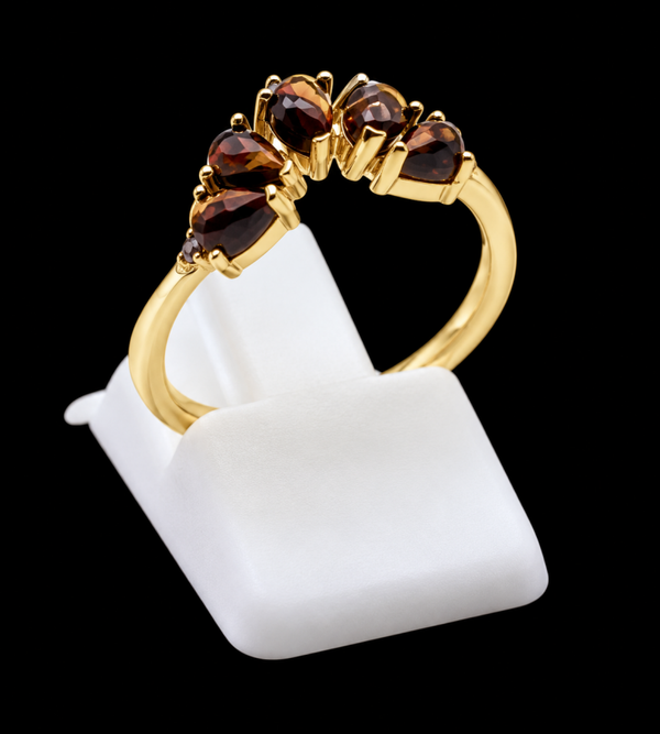 Bague Argent 925 Œil de Tigre Diadème