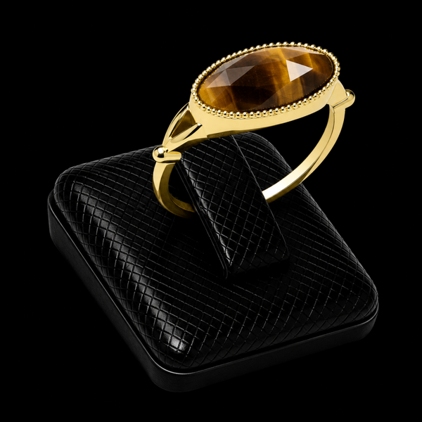 Bague Argent 925 Œil de Tigre Ovale