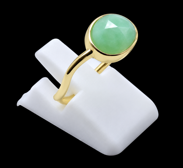 Bague Argent 925 Jade Verte Design