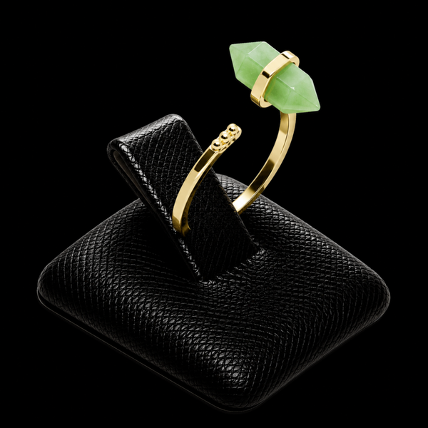 Bague Argent 925 Jade Verte Pointe