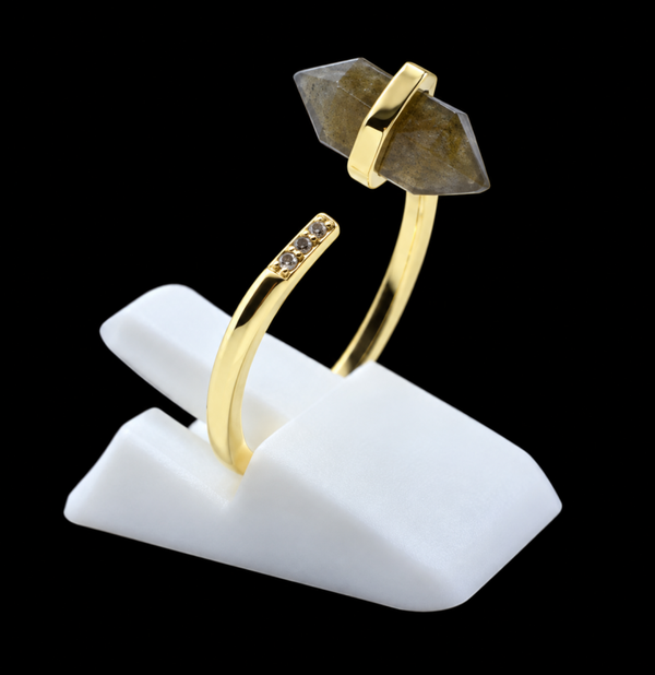 Bague Argent 925 Labradorite Pointe