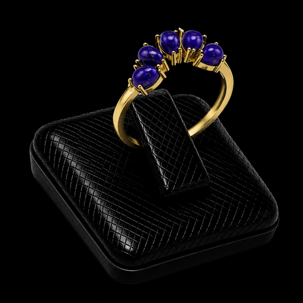 Bague Argent 925 Lapis Lazuli Diadème