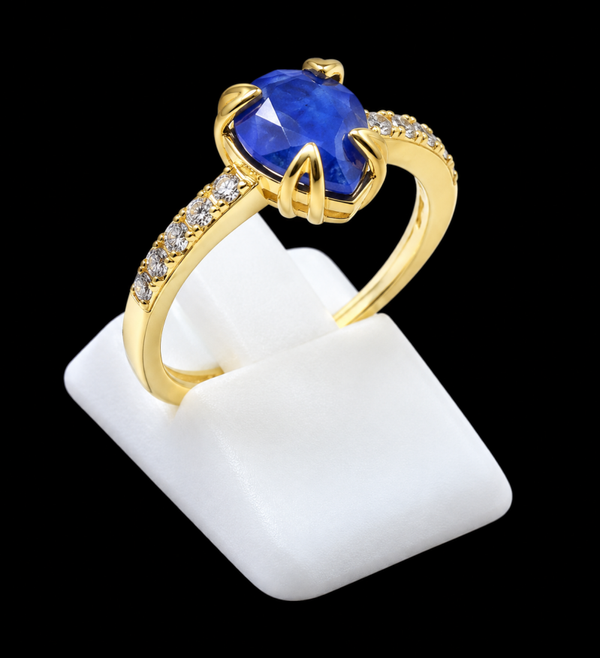 Bague Argent 925 Lapis Lazuli Goutte
