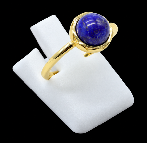 Bague Argent 925 Lapis Lazuli Ronde