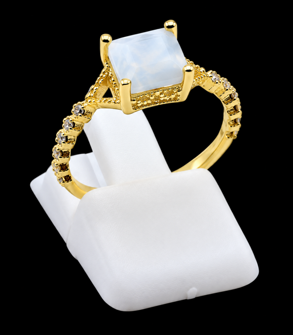 Bague Argent 925 Larimar Carrée