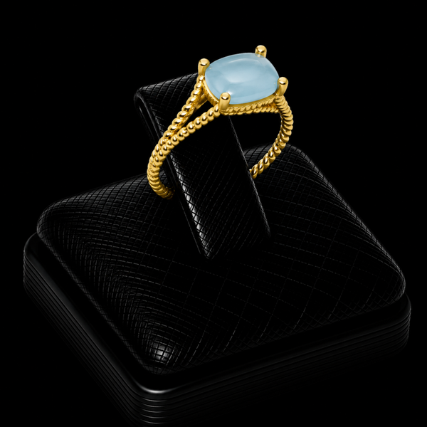 Bague Argent 925 Larimar Carrée