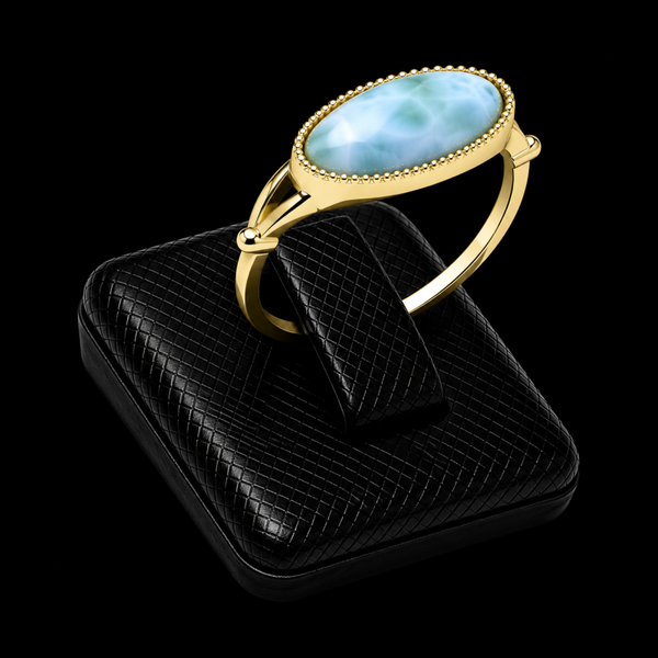 Bague Argent 925 Larimar Ovale