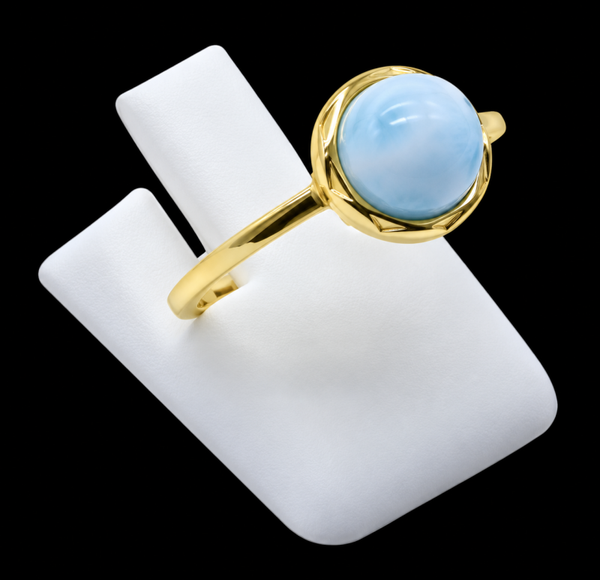 Bague Argent 925 Larimar Ronde
