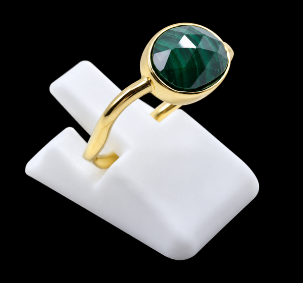 Bague Argent 925 Malachite Design