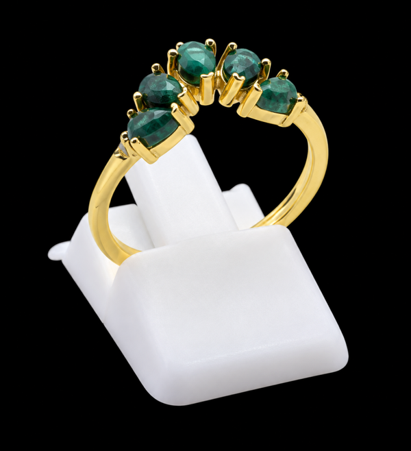 Bague Argent 925 Malachite Diadème