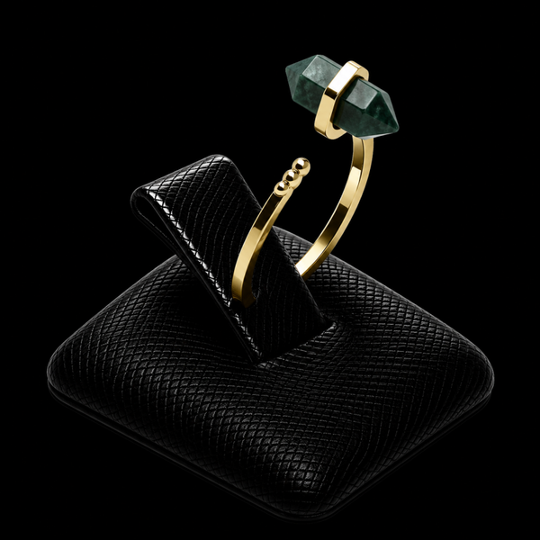 Bague Argent 925 Malachite Pointe