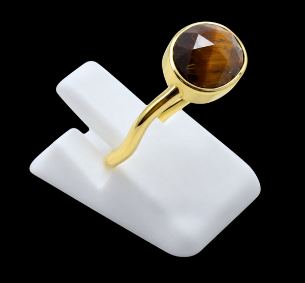 Bague Argent 925 Oeil de Tigre Design
