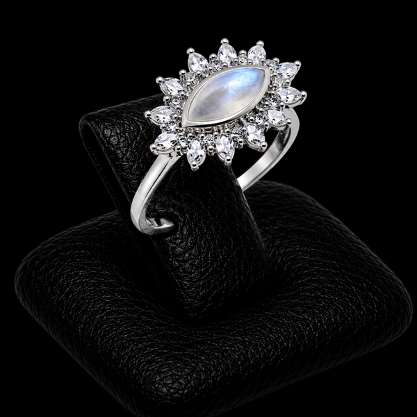 Bague Argent 925 'Oeil Solaire' - Labradorite