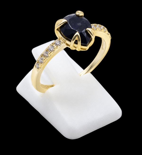 Bague Argent 925 Onyx Goutte