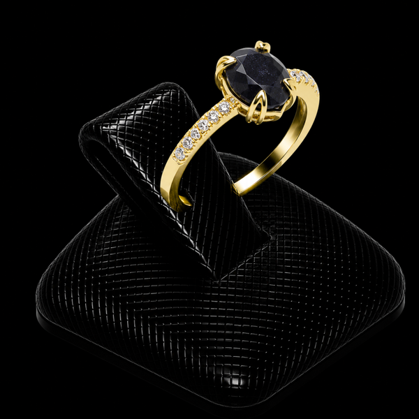 Bague Argent 925 Onyx Goutte