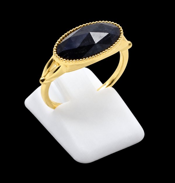 Bague Argent 925 Onyx Ovale