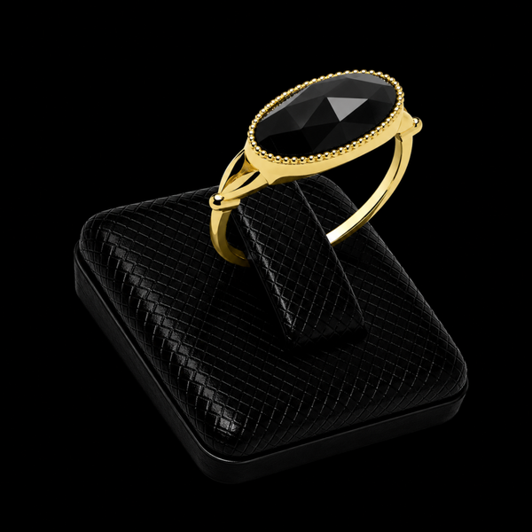 Bague Argent 925 Onyx Ovale