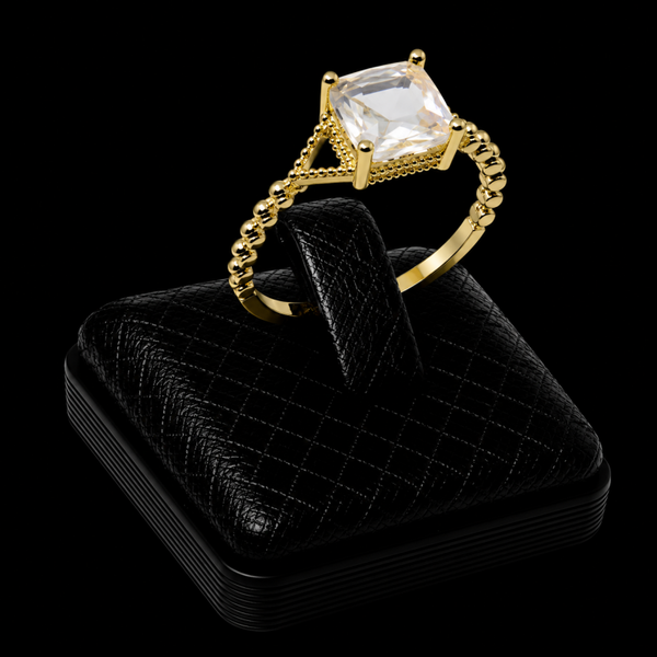 Bague Argent 925 Pierre de Lune Carrée