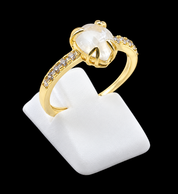 Bague Argent 925 Pierre de Lune Goutte