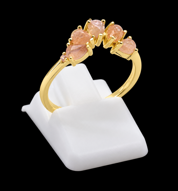 Bague Argent 925 Pierre de Soleil Diadème