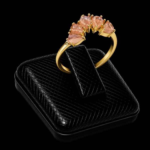 Bague Argent 925 Pierre de Soleil Diadème