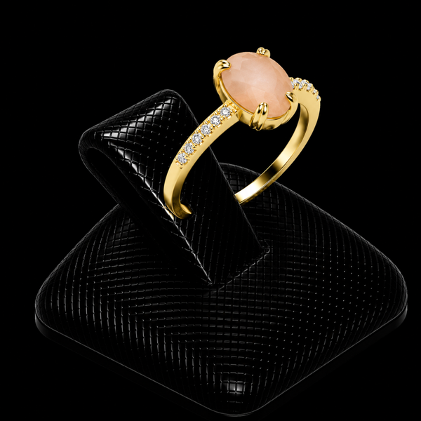 Bague Argent 925 Pierre de Soleil Goutte