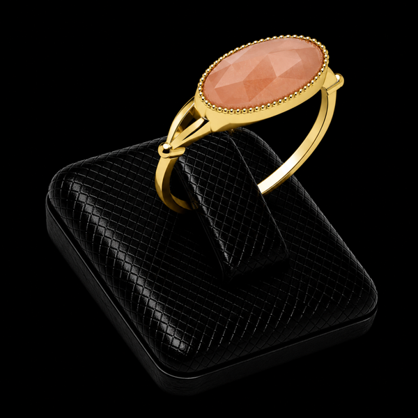 Bague Argent 925 Pierre de Soleil Ovale