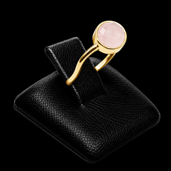 Bague Argent 925 Quartz Rose Design