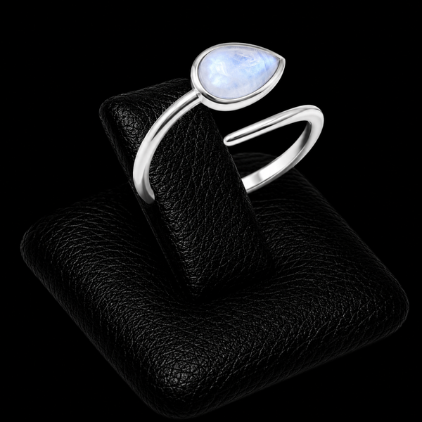 Bague Argent 925 'Serpent Argenté' - Aigue Marine