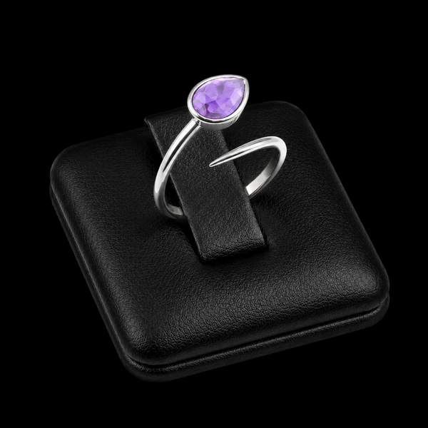 Bague Argent 925 “Serpent Argenté” Améthyste