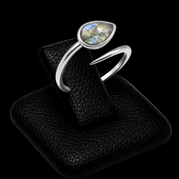 Bague Argent 925 “Serpent Argenté” Labradorite