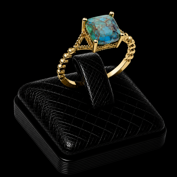 Bague Argent 925 Turquoise Carrée