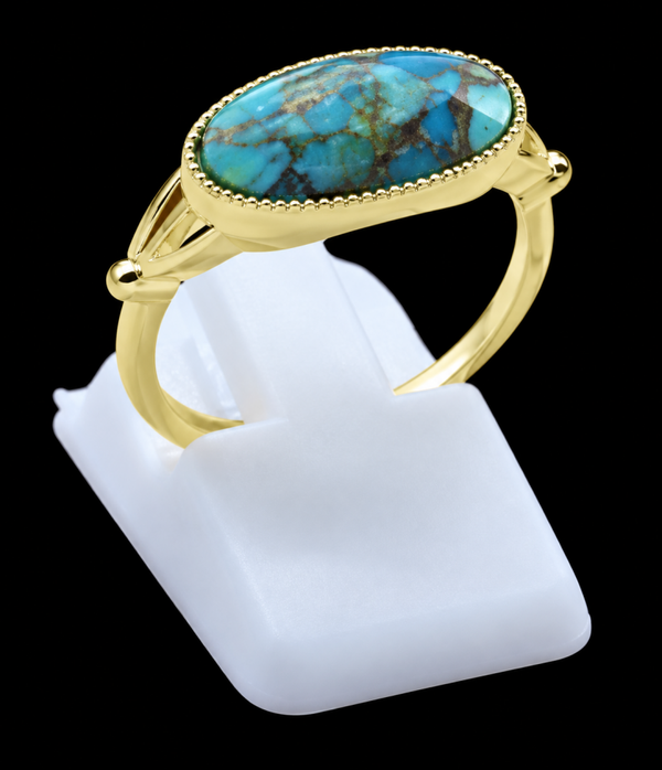 Bague Argent 925 Turquoise Ovale