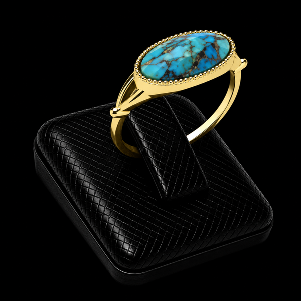 Bague Argent 925 Turquoise Ovale