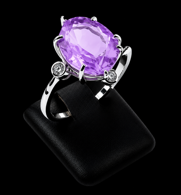 Bague Argent 925 Améthyste Ovale Impérial