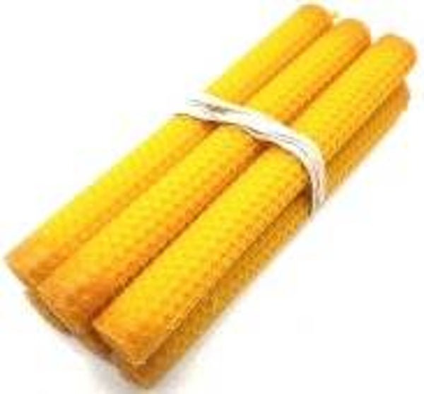 Bougie Cire d'Abeille 20cm - 6pcs