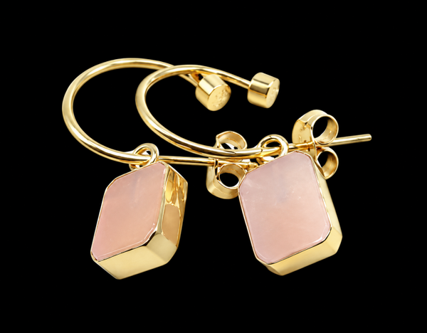Boucles d'oreilles Argent 925 'Arche Doré' - Pierre de Soleil