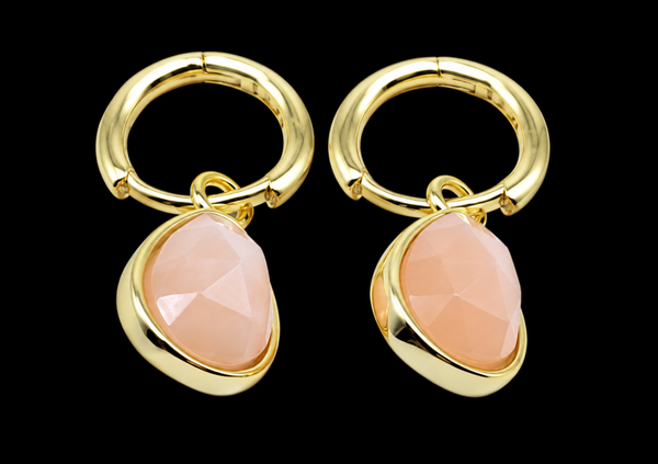 Boucles d'oreilles Argent 925 'Halo Minéral' - Pierre de Soleil