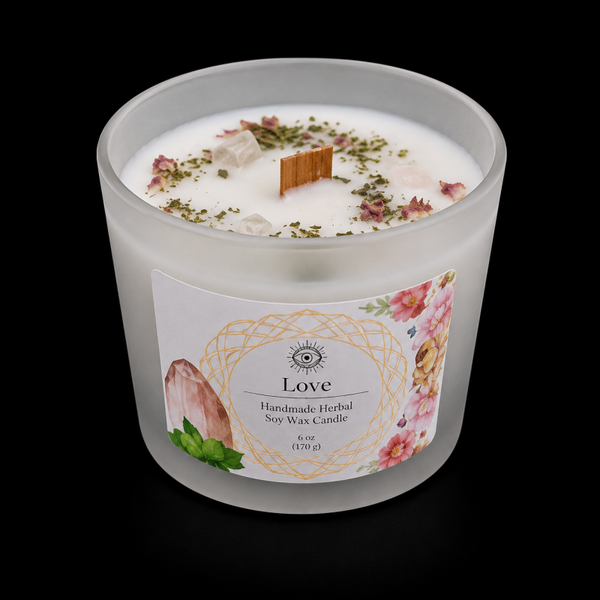 Bougie Green Tree 'Amour' Quartz Rose + Rose 256g