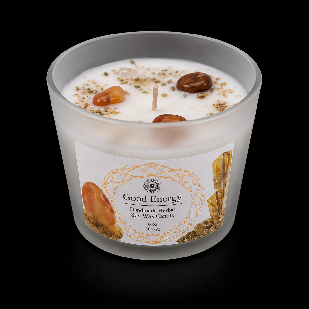 Bougie Green Tree 'Energie Positive' Cornaline + Palo Santo 256g