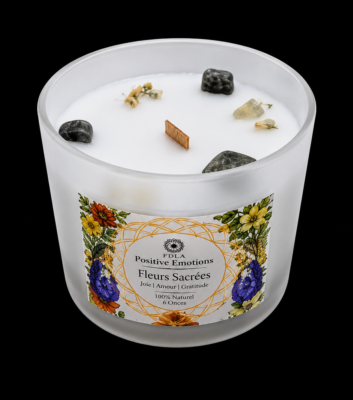 Bougie Green Tree 'Guérison Spirituelle' Lapis Lazuli + Agua Florida 256g