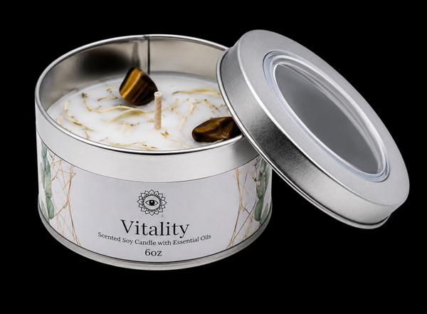 Bougie Green Tree 'Vitalité' Oeil de Tigre + Gingembre doux 70g