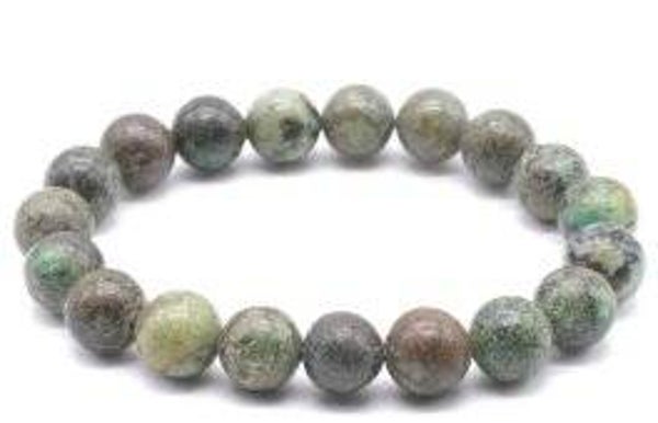 Bracelet Turquoise Africaine perles 10mm