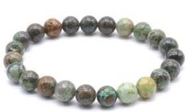 Bracelet Turquoise Africaine perles 8mm