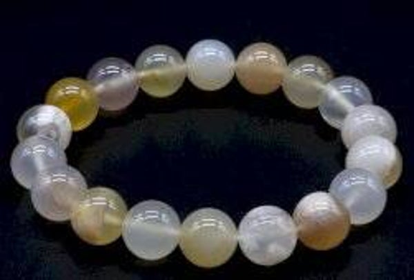 Bracelet Agate Cerise perles 10mm