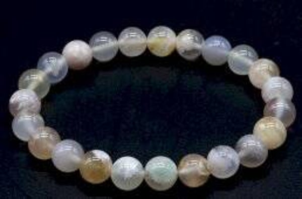 Bracelet Agate Cerise perles 8mm